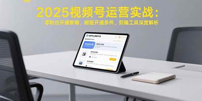 2025视频号运营实战：零粉丝开播策略，橱窗开通条件，剪辑工具深度解析|52搬砖-我爱搬砖网