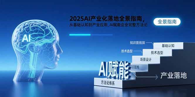 2025AI产业化落地全景指南，从基础认知到产业应用，AI赋能企业完整方法论|52搬砖-我爱搬砖网