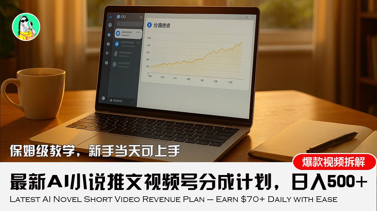 最新AI小说推文视频号分成计划，新手小白也能当天日入500+教程|52搬砖-我爱搬砖网