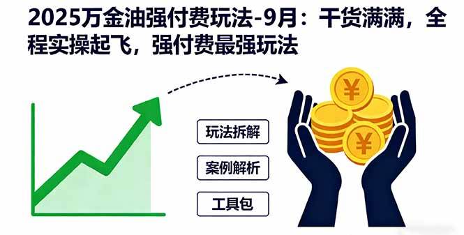 2025万金油强付费玩法-9月：干货满满，全程实操起飞，强付费最强玩法|52搬砖-我爱搬砖网