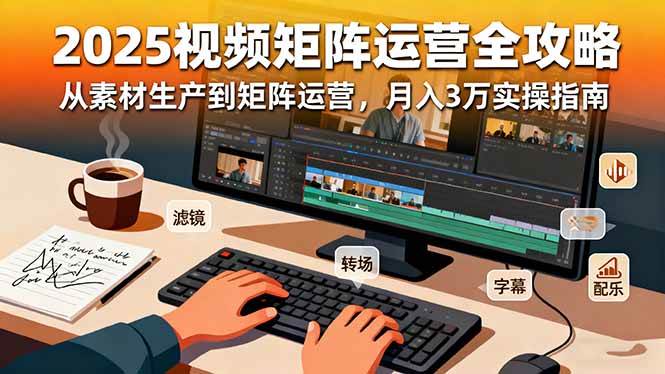 2025短视频矩阵运营全攻略:从素材生产到矩阵运营,月入3万实操指南|52搬砖-我爱搬砖网