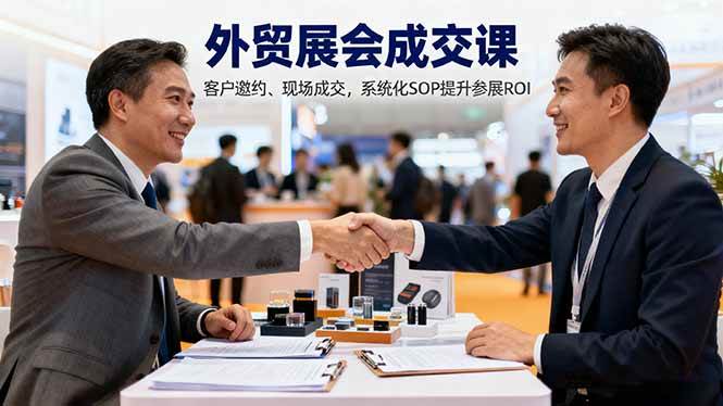 外贸展会成交课,含目标制定、客户邀约、现场成交,系统化SOP提升参展ROI|52搬砖-我爱搬砖网