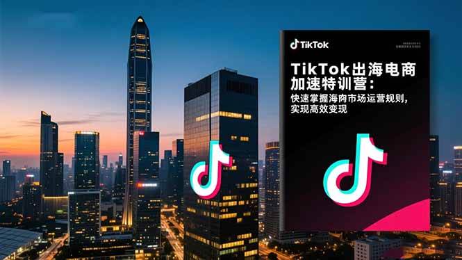 TikTok出海电商加速特训营：快速掌握海外市场运营规则，实现高效变现|52搬砖-我爱搬砖网