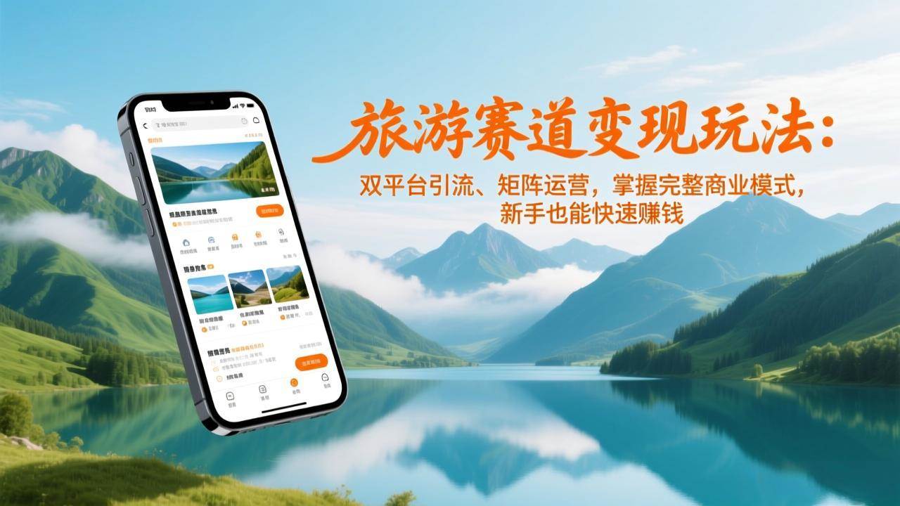 旅游赛道变现玩法：双平台引流、矩阵运营，掌握完整商业模式，新手也能快速赚钱|52搬砖-我爱搬砖网