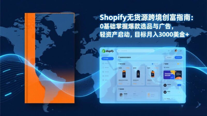 Shopify爆款打法实战:从选品到广告投放,复制爆款模型,驱动独立站月销售额破万刀|52搬砖-我爱搬砖网