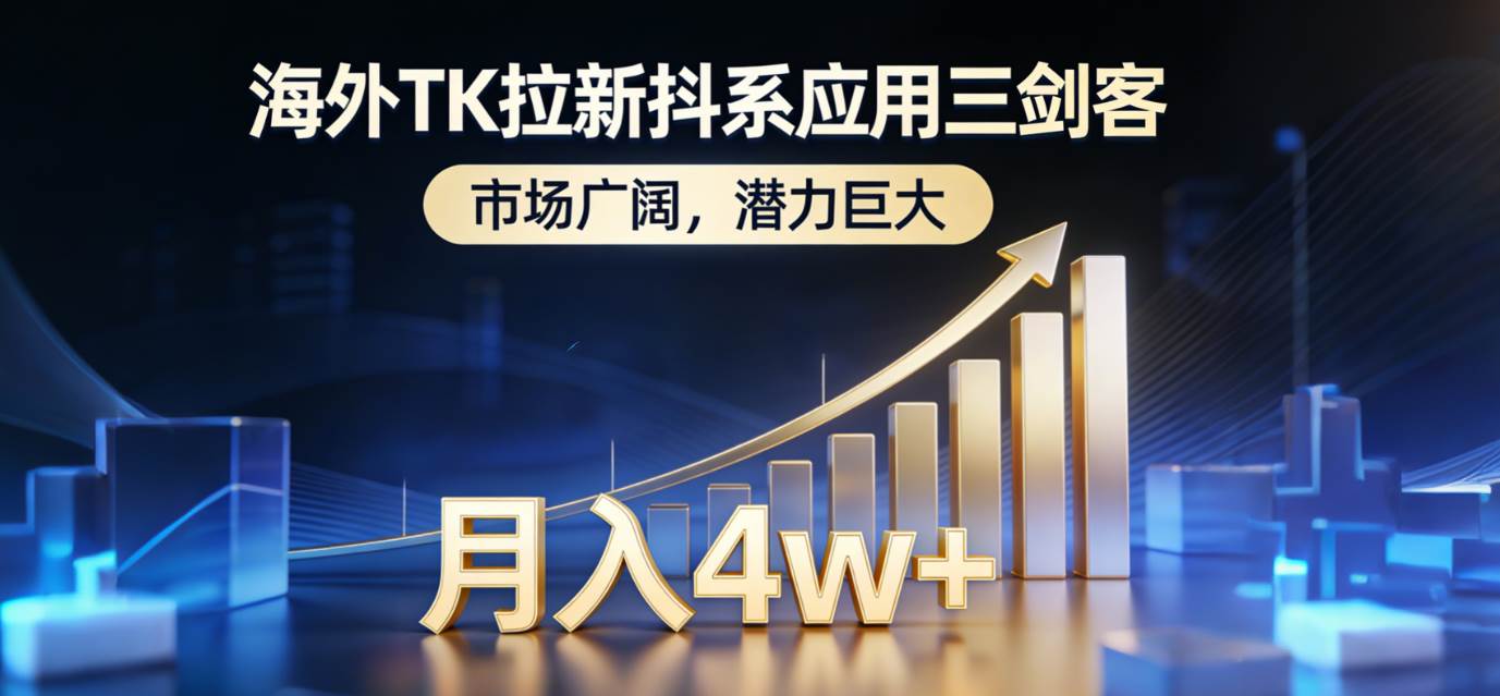 海外TK拉新抖系应用三剑客，市场广阔，潜力巨大，月入1w+|52搬砖-我爱搬砖网