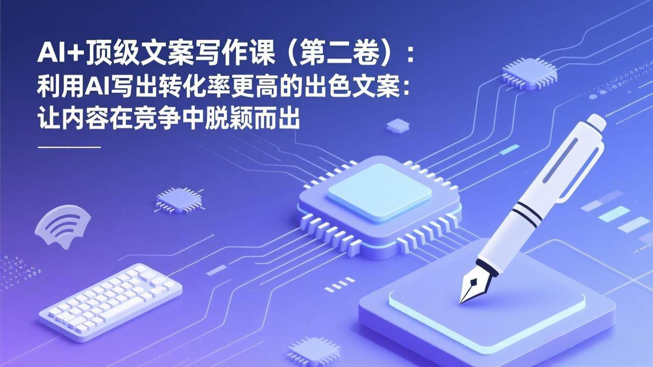 图片[1]|AI+顶级文案写作课：利用AI写出转化率更高的出色文案：让内容在竞争中脱颖而出|52搬砖-我爱搬砖网