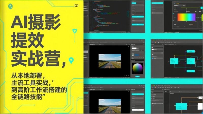 AI+摄影提效实战营，从本地部署，主流工具实战，到高阶工作流搭建的全链路技能|52搬砖-我爱搬砖网