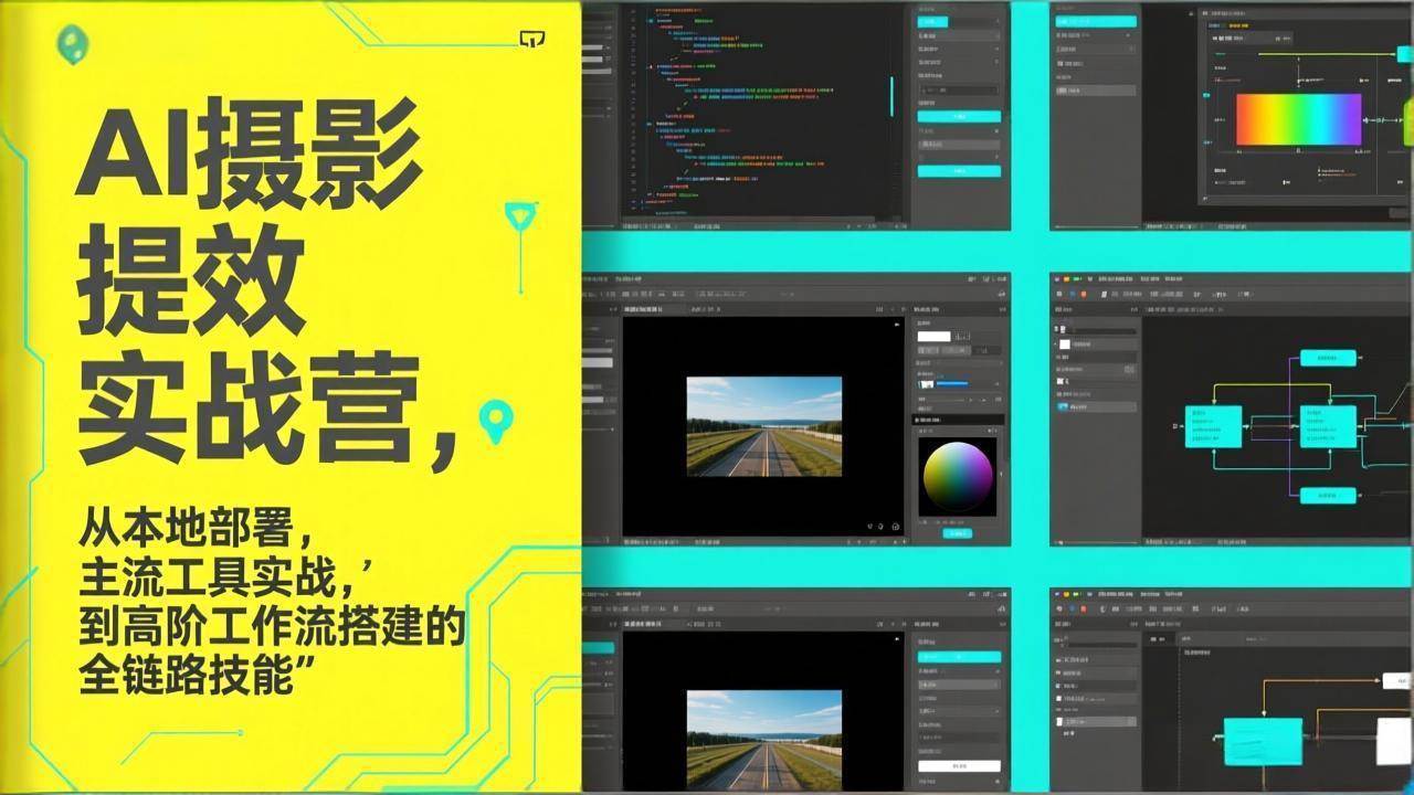 AI+摄影提效实战营，从本地部署，主流工具实战，到高阶工作流搭建的全链路技能|52搬砖-我爱搬砖网