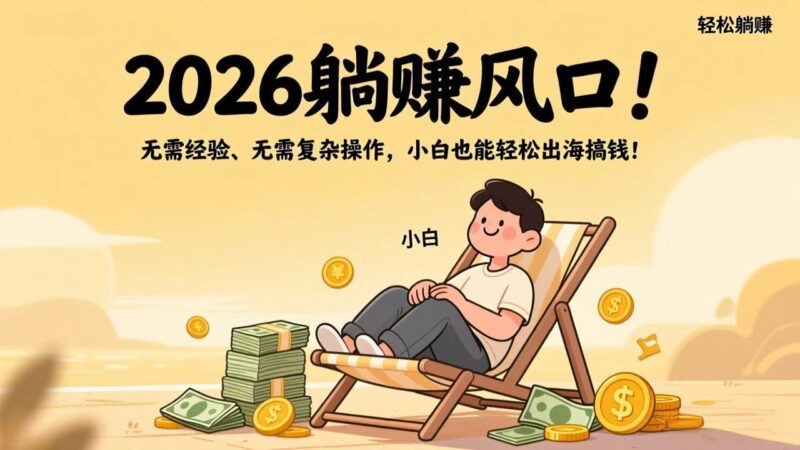2026躺赚风口!无需经验、无需复杂操作,小白也能轻松出海搞钱!|52搬砖-我爱搬砖网