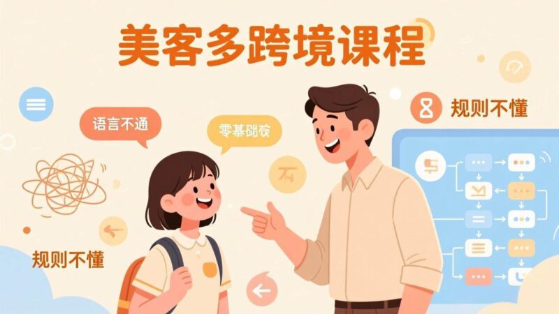 怕语言不通、怕不懂规则？零基础小白也能做的美客多跨境课，手把手带你美客多开店稳赚|52搬砖-我爱搬砖网