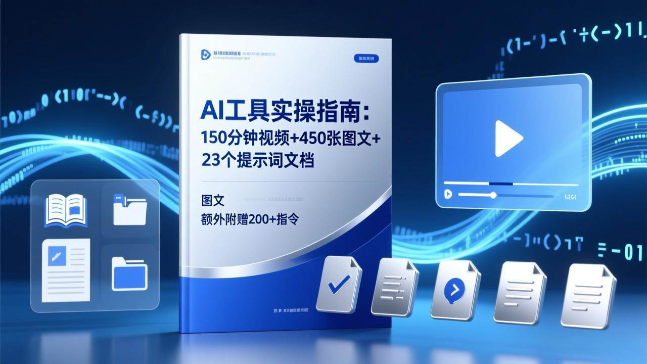 AI工具实操指南：150分钟视频+450张图文+23个提示词文档，额外附赠200+指令|52搬砖-我爱搬砖网