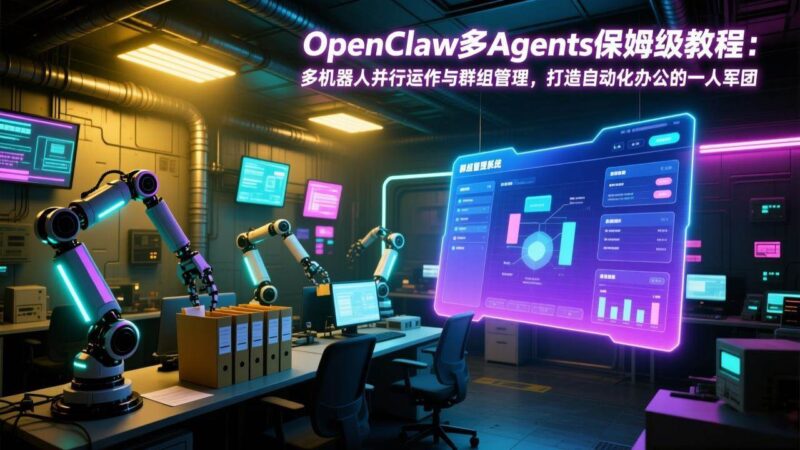 OpenClaw多Agents保姆级教程：多机器人并行运作与群组管理，打造自动化办公的一人军团|52搬砖-我爱搬砖网