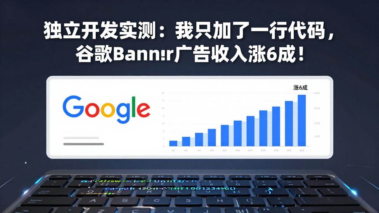 付费文章:独立开发实测:我只加了一行代码,谷歌Banner广告收入涨6成!|52搬砖-我爱搬砖网