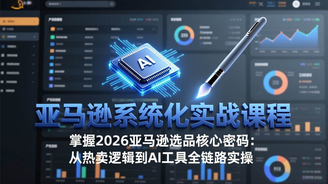 亚马逊系统化实战课-更新3月：2026最新选品方法论，从热卖原因分析到AI作图，提升选品成功率|52搬砖-我爱搬砖网