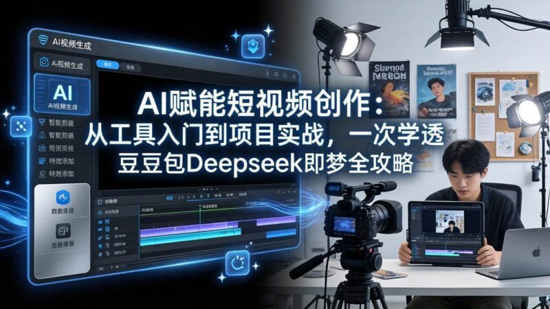 AI赋能短视频创作:从工具入门到项目实战,一次学透豆包Deepseek即梦全攻略|52搬砖-我爱搬砖网
