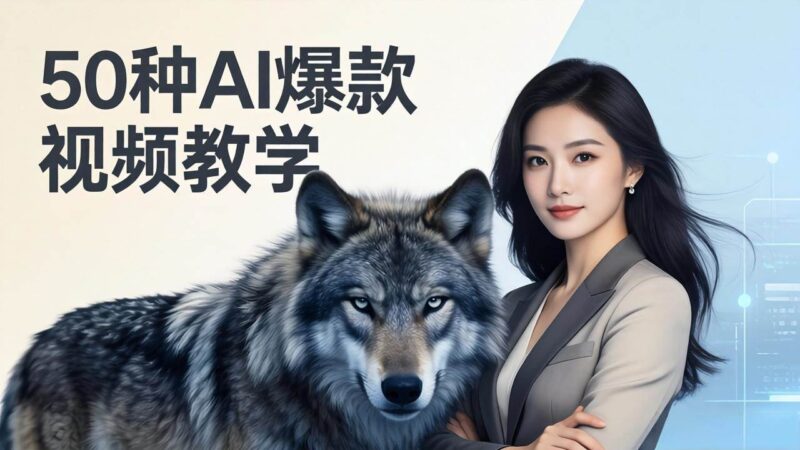 50种AI爆款视频教学：影视级古诗词+治愈萌宠+山海经蛟龙，高阶宝典商业落地|52搬砖-我爱搬砖网