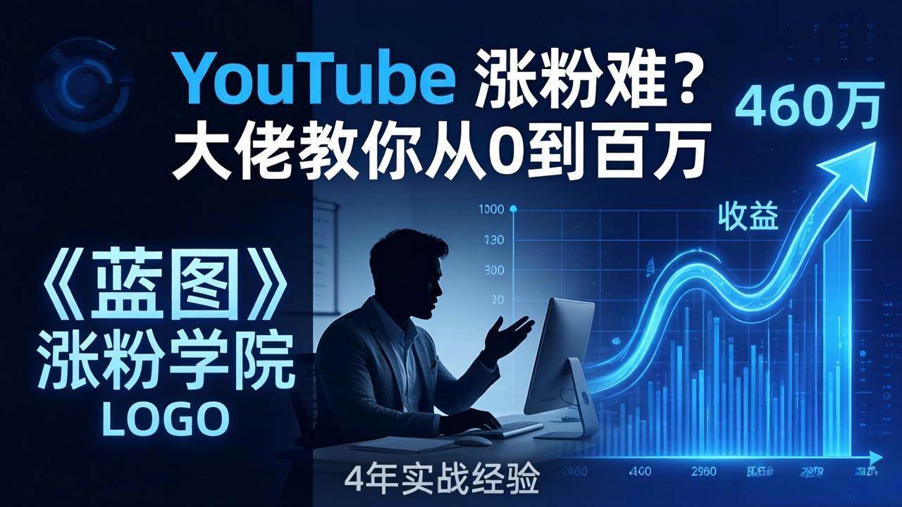 图片[1]|YouTube 涨粉难？《蓝图涨粉学院》：4 年赚 460 万的大佬教策略，从0到百万有路径！|52搬砖-我爱搬砖网