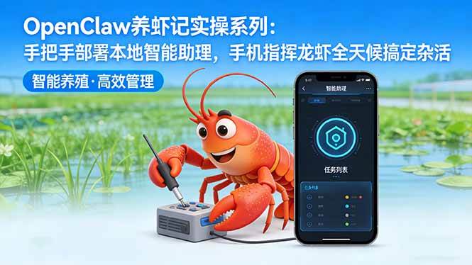 OpenClaw养虾记实操系列-更新:手把手部署本地智能助理,手机指挥龙虾全天候搞定杂活|52搬砖-我爱搬砖网