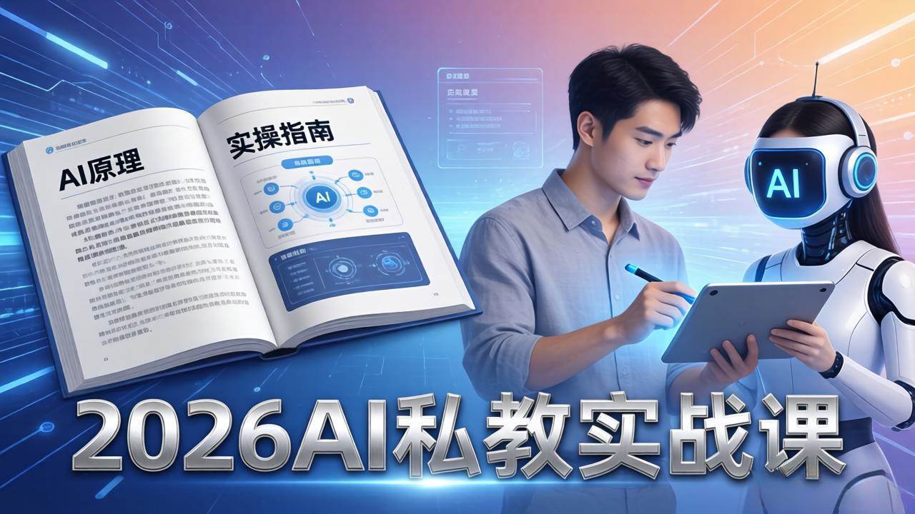 图片[1]|2026AI私教实战课：从AI原理到全场景实操，零基础学会用AI提效+单人单干创业|52搬砖-我爱搬砖网