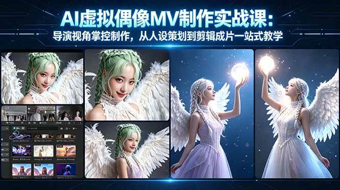 AI虚拟偶像MV制作实战教学:导演视角掌控制作,从人设策划到剪辑成片一站式教学|52搬砖-我爱搬砖网