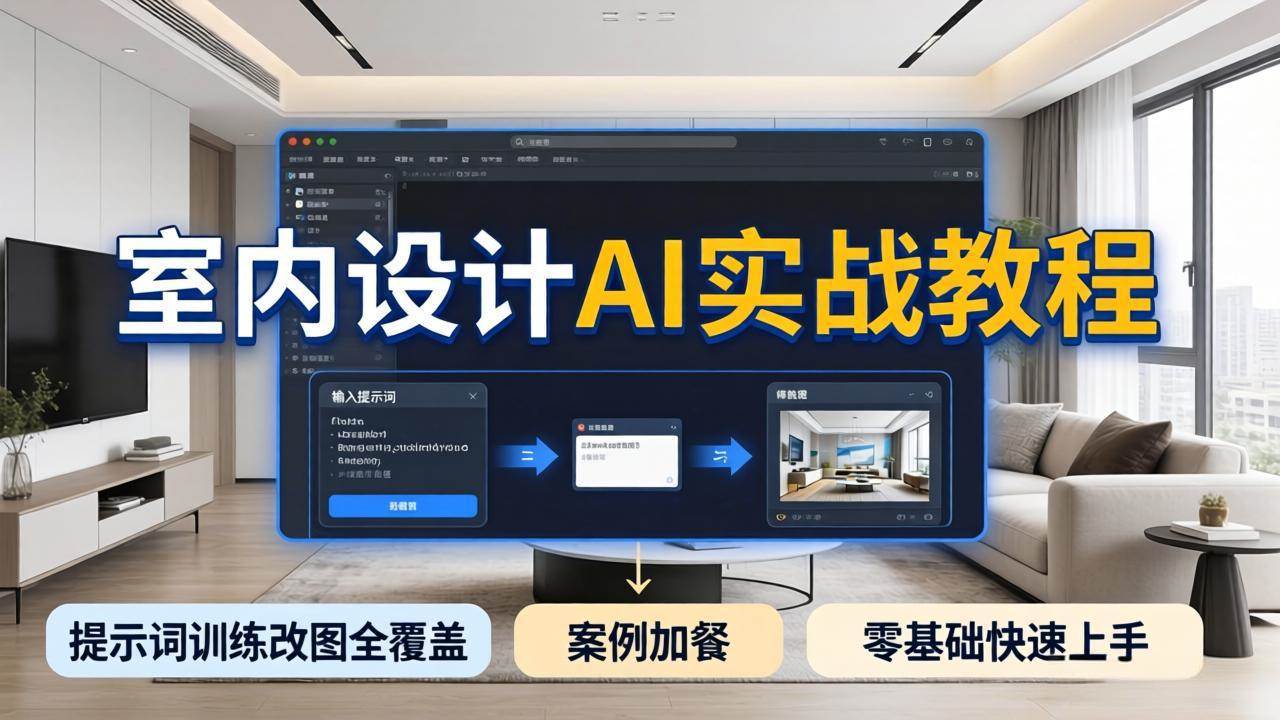 图片[1]|2026室内设计AI实战教程，提示词训练改图全覆盖，搭配案例加餐，零基础也能快速上手|52搬砖-我爱搬砖网