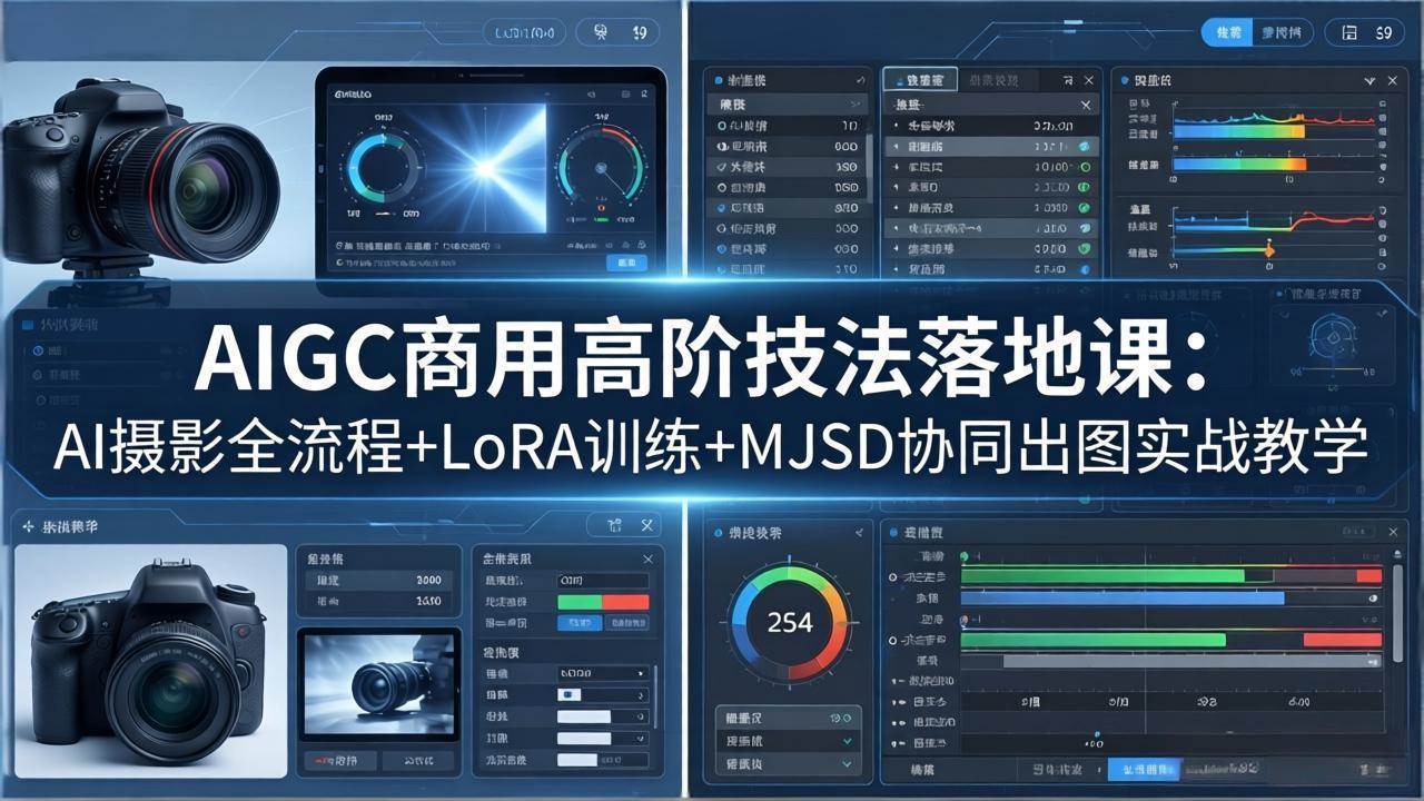 图片[1]|AIGC商用高阶技法落地课：AI摄影全流程+LoRA训练+MJSD协同出图实战教学|52搬砖-我爱搬砖网