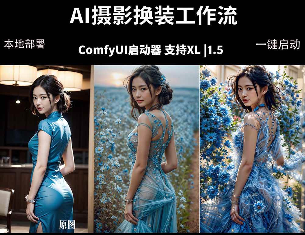 图片[2]|ComfyUI人像写真摄影工作流：本地一键部署，换装换场景换脸全搞定，影楼效率翻倍|52搬砖-我爱搬砖网