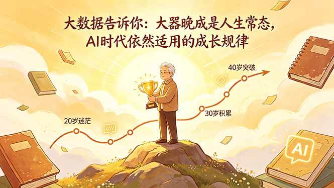 付费文章：大数据告诉你：大器晚成是人生常态，AI 时代依然适用的成长规律|52搬砖-我爱搬砖网