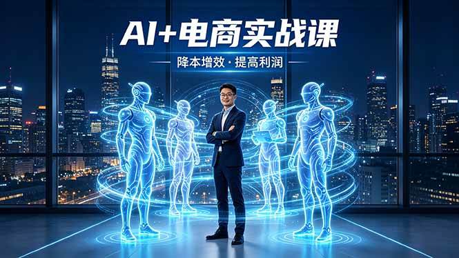 AI+电商实战课，1人+N个AI 智能体，把SOP变AI员工，实现降本增效提高利润|52搬砖-我爱搬砖网