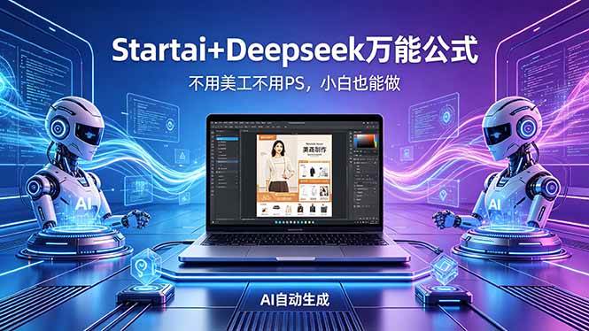 AI自动做电商详情页：Startai+Deepseek万能公式，不用美工不用PS，小白也能做|52搬砖-我爱搬砖网