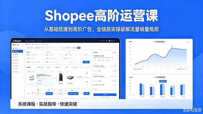Shopee高阶运营课-2026年5月更新，从基础搭建到高阶广告，全链路实操破解流量销量瓶颈|52搬砖-我爱搬砖网