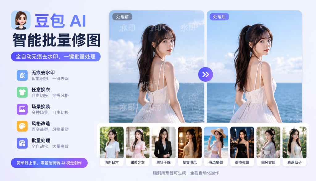 图片[1]|图片批量无痕去水印，全自动处理，给模特换衣、换造型，只要你想要的，都可以 (附视频教程)|52搬砖-我爱搬砖网