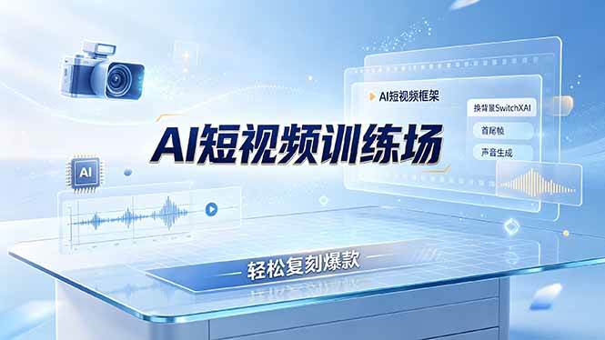 老陈AI短视频训练场：AI短视频框架+换背景SwitchXAI+首尾帧+声音生成，轻松复刻爆款|52搬砖-我爱搬砖网